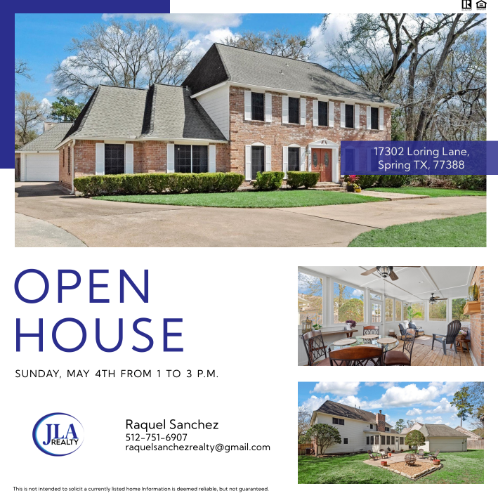 17302 Loring Spring Texas 77388 Raquel Sanchez Red Hawk Property Team powered by JLA Realty 17302 Loring Spring Texas 77388 Raquel Sanchez Red Hawk Property Team powered by JLA Realty