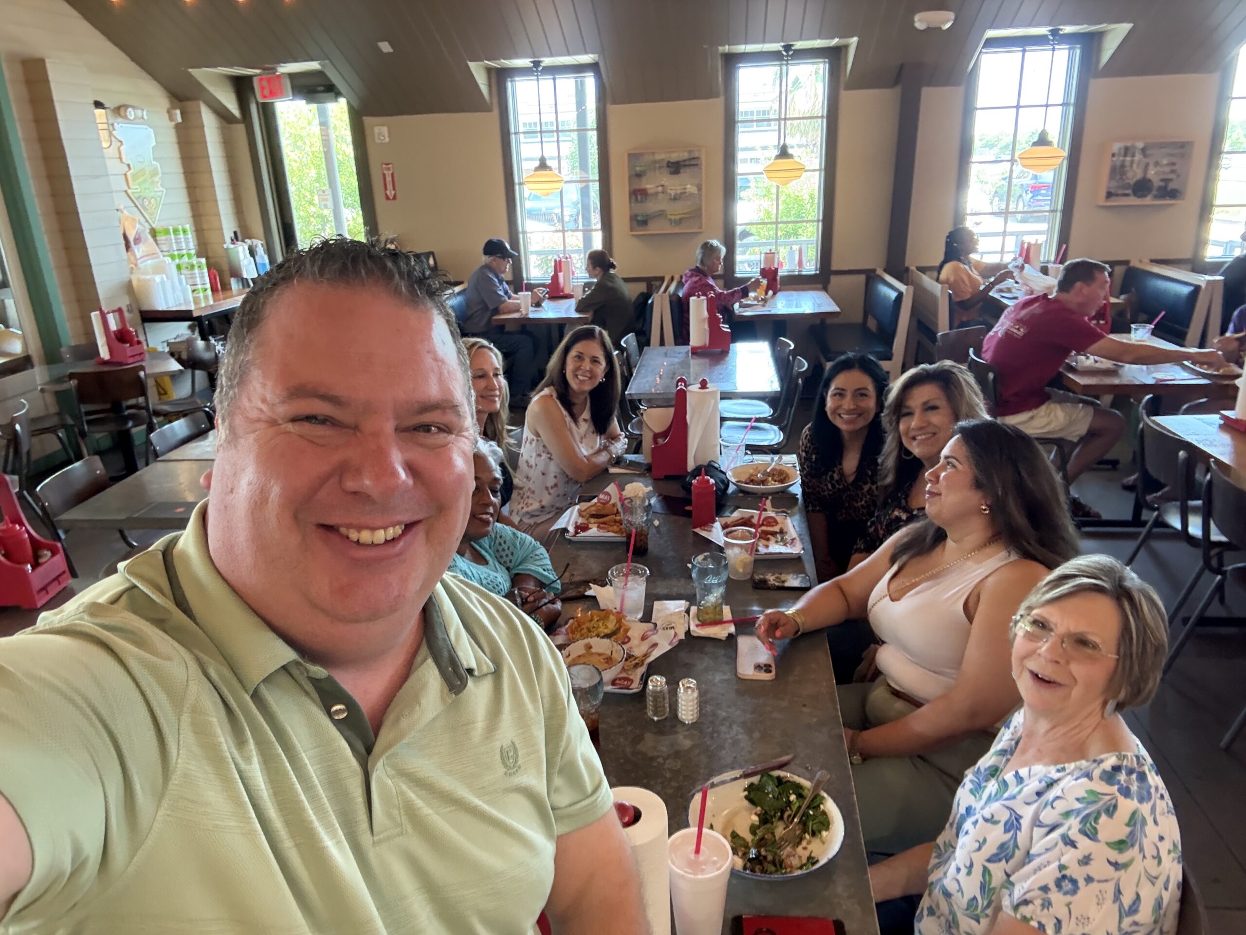 Red Hawk Property Team at JLA Realty Leader Jeremy Williams having lunch together at Mia s Table in The Woodlands Texas Red Hawk Property Team at JLA Realty Leader Jeremy Williams having lunch together at Mia s Table in The Woodlands Texas